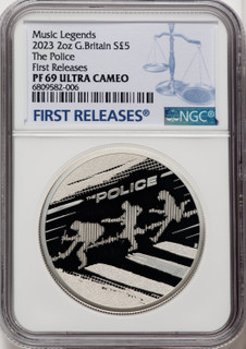 Charles III silver Proof “The Police” 5 Pounds (2 oz) 2023 PR69 Ultra Cameo NGC World Coins NGC MS69 (518401006)