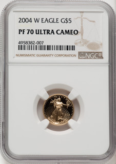 2004-W Gold American Eagle Brown Label 4-Coin Set NGC PF70