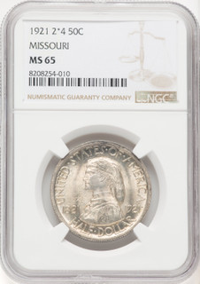 1921 50C Missouri 2x4 Commemorative Silver NGC MS65 (769899022)