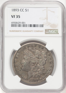 1893-CC Morgan Dollar NGC VF35
