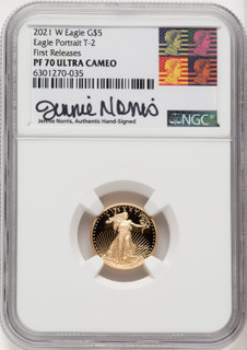 2021-W T2 Gold American Eagle 4-Coin Set NGC PF70 Jennie Norris