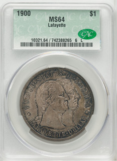 1900 Lafayette Dollar Commemorative Silver CACG MS64