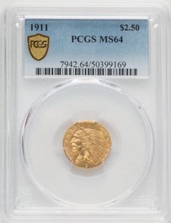 1911 $2.50 Indian Quarter Eagle PCGS MS64 (770318014)