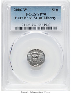 2006-W $10 Tenth-Ounce Platinum Eagle Burnished PCGS SP70