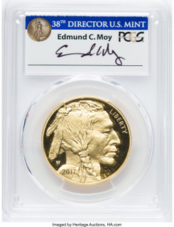 2017-W G$50 Buffalo 225th Anniversary First Day of Issue Moy Denver PCGS PR70 2017-W G$50 Buffalo 225th Anniversary First Day of Issue Moy Denver PCGS PR70