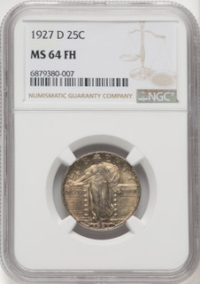 1927-D 25C FH Standing Liberty Quarter NGC MS64