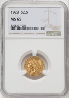 1928 $2.50 Indian Quarter Eagle NGC MS65 (770822037)