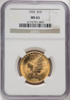 1932 $10 Indian Eagle NGC MS65 (770959004)