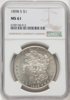 1898-S Morgan Dollar NGC MS61