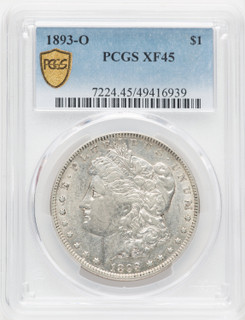 1893-O Morgan Dollar PCGS XF45