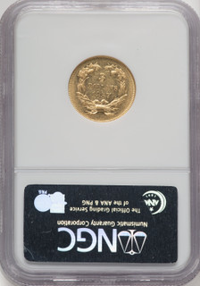 1857 $3 Three Dollar Gold Pieces NGC AU55