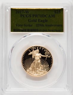 2017-W $25 Half-Ounce Gold Eagle First Strike Gold Foil PCGS PR70 2017-W $25 Half-Ounce Gold Eagle First Strike Gold Foil PCGS PR70