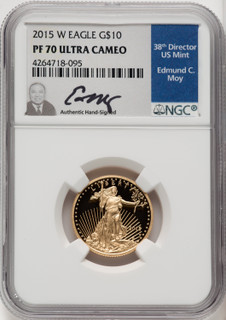 2015-W Gold American Eagle 4-Coin Set NGC PF70 Moy Signed