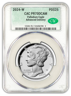 2024-W $25 Palladium Advanced Delivery CAC PR70DCAM