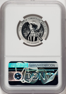 2007-W $50 Half-Ounce Platinum Eagle Reverse Proof Don Everhart NGC PF70