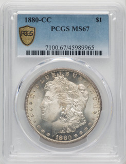 1880-CC Morgan Dollar PCGS MS67 (519890004)