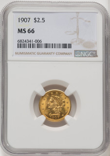 1907 $2.50 Liberty Quarter Eagle NGC MS66 (771335003)