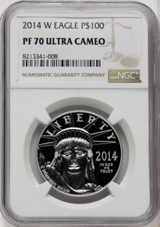2014-W $100 One-Ounce Platinum Eagle NGC PF70 (506158001)