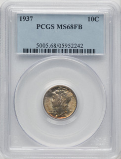 1937 10C FB Mercury Dime PCGS MS68 (771108001)