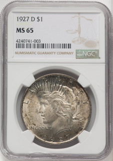1927-D Peace Dollar NGC MS65