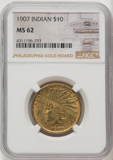 1907 $10 No Motto Indian Eagle NGC MS62 (771126005)