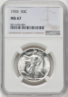 1935 50C Walking Liberty Half Dollar NGC MS67 (770165021)