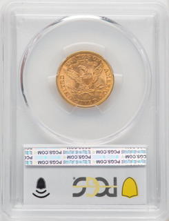 1895 $5 CAC Liberty Half Eagle PCGS MS64+