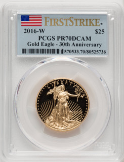 2016-W Gold American Eagle 4-Coin Set PCGS PR70