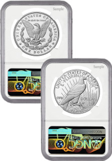 2024-S Morgan and Peace Silver Dollar 2pc Set Advance Releases NGC PF70