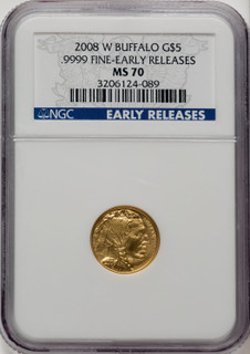 2008-W Gold Buffalo 4-Coin Set ER Blue NGC MS70 2008-W Gold Buffalo 4-Coin Set ER Blue NGC MS70