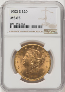 1903-S $20 Liberty Double Eagle NGC MS65