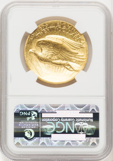1907 $20 Wire Rim High Relief Double Eagle NGC MS63 (772045240)
