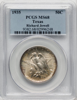 1935 50C Texas Commemorative Silver PCGS MS68 1935 50C Texas Commemorative Silver PCGS MS68