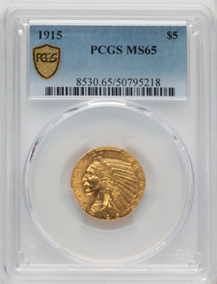 1915 $5 Indian Half Eagle PCGS MS65 (771419009)