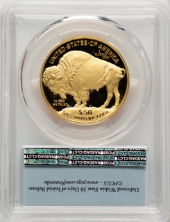 2019-W $50 One-Ounce American Buffalo .9999 Fine Gold FS Bison Label PCGS PR70
