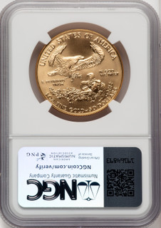 1990 $50 One-Ounce Gold Eagle NGC MS70 Mike Castle