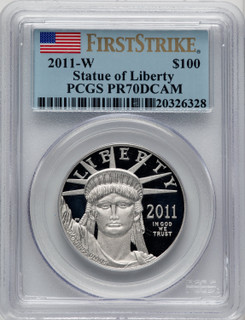 2011-W $100 One-Ounce Platinum Eagle First Strike FS Flag PCGS PR70