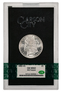 1882-CC $1 GSA Treasure Hoard Morgan Dollar CACG MS62