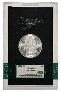 1884-CC $1 GSA Treasure Hoard Morgan Dollar CACG MS62 (675601776)
