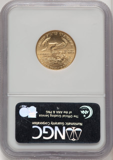 2008 $10 Quarter-Ounce Gold Eagle First Strike ER Blue NGC MS70