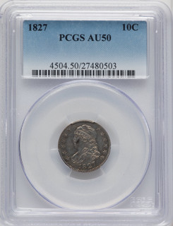 1827 10C Bust Dime PCGS AU50