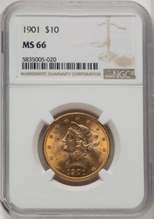 1901 $10 Liberty Eagle NGC MS66 (773031003)