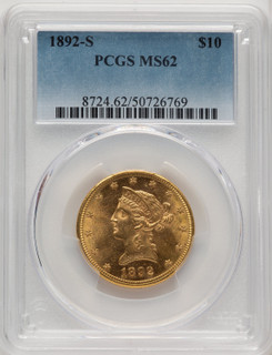 1892-S $10 Liberty Eagle PCGS MS62