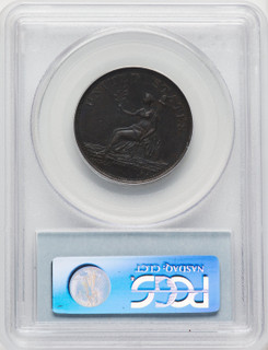 1783 Washington & Independence Cent Small Military Bust Engrailed Edge BN Colonials PCGS AU58