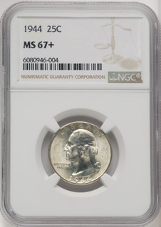 1944 25C Washington Quarter NGC MS67+ (771930009)