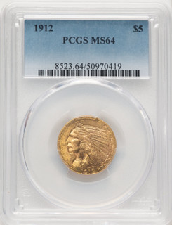 1912 $5 Indian Half Eagle PCGS MS64 (774470007)