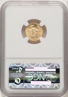 2011 $5 Tenth-Ounce Gold Eagle 25th Anniversary First Strike ER 225th Anniversary Label NGC MS70