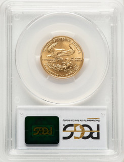 2007-W $10 Quarter-Ounce Gold Eagle Blue Gradient PCGS MS70