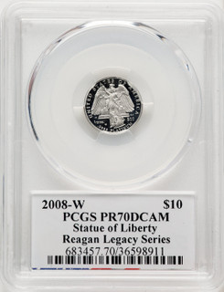 2008-W $10 Tenth-Ounce Platinum Eagle Michael Reagan Reagan Legacy Series PCGS PR70