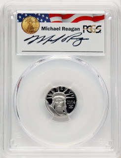 2004-W P$10 Tenth-Ounce Platinum Eagle Michael Reagan Reagan Legacy Series PCGS PR70